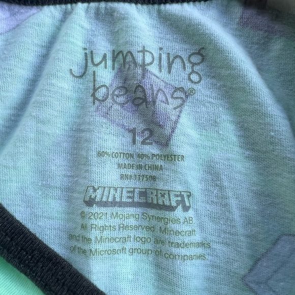 Jumping Beans Nintendo Super Mario and Minecraft Gammer boys tank tops 2 cotton - Picture 4 of 5